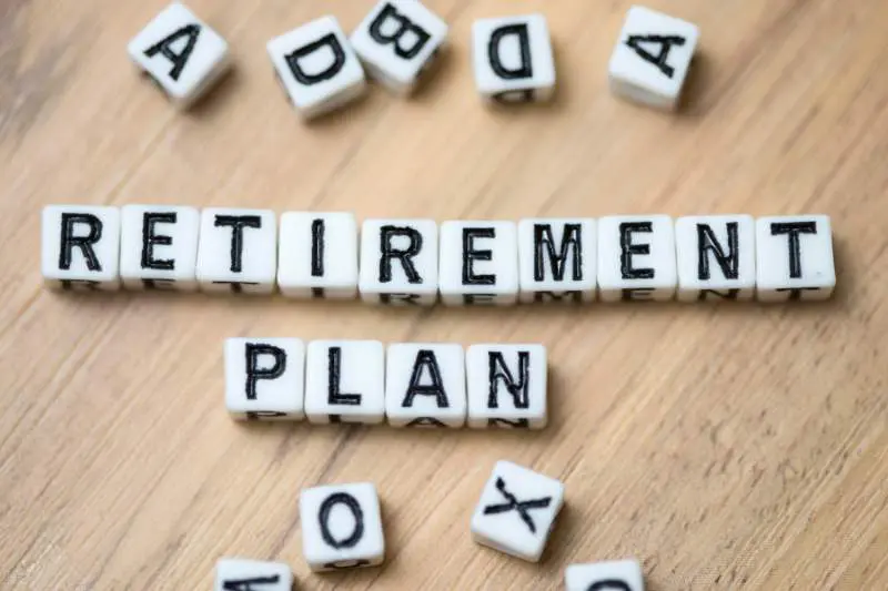 Scrabble pieces spelling 'Retirement Plan' to represent IRA and 401(k) contribution limits for 2025.